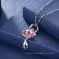 Latest Design New Fashion Necklace Jewelry Statement Gift Elegant Crystal Colorful 925 Sterling Silver Butterfly Simple Necklace